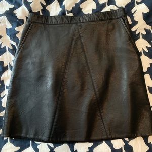 Black pleather Zara skirt, size medium